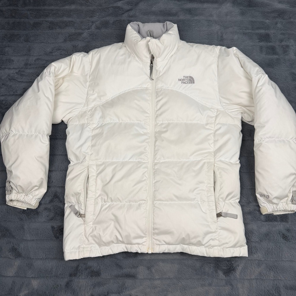 The North Face Girls White 600 Fill Down Puffer Jacket Size Large G L/G 15664